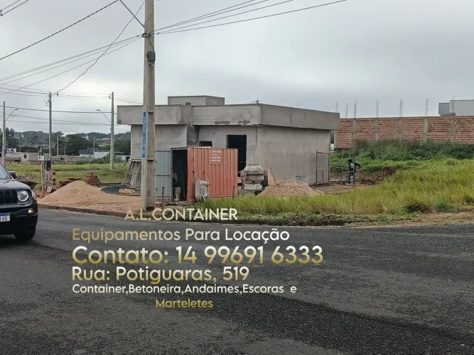 Container, Betoneira, Andaimes, Escoras,Marteletes  tudo para locação para sua obra