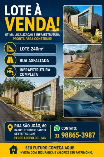 Vendo Lote . Bairro teotônio batista.