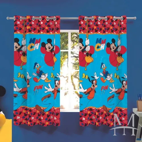 Cortina Infantil Mickey e Amigos 2,00m x 1,80m