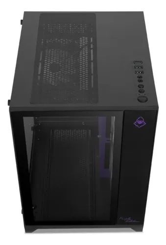 Gabinete Gamer Aquario Mancer Cv100 Purple Ed Lat De Vidro