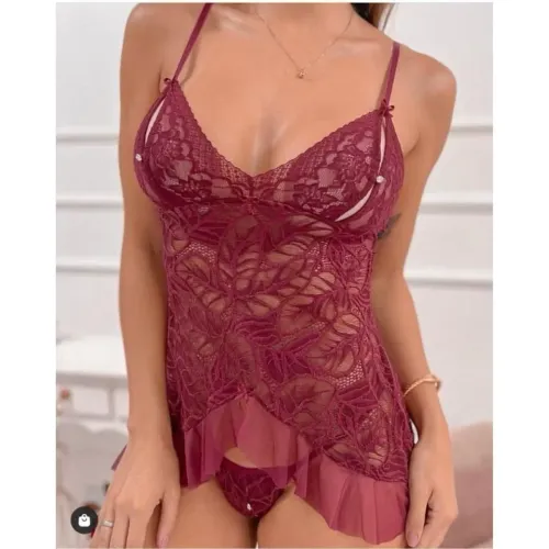 Conjunto de lingerie de renda