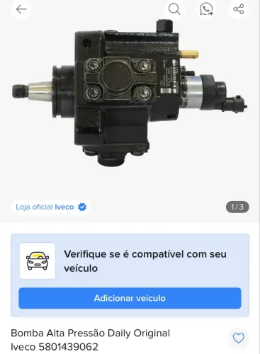 BOMBA DE ALTA PRESSÃO IVECO ORIGINAL
