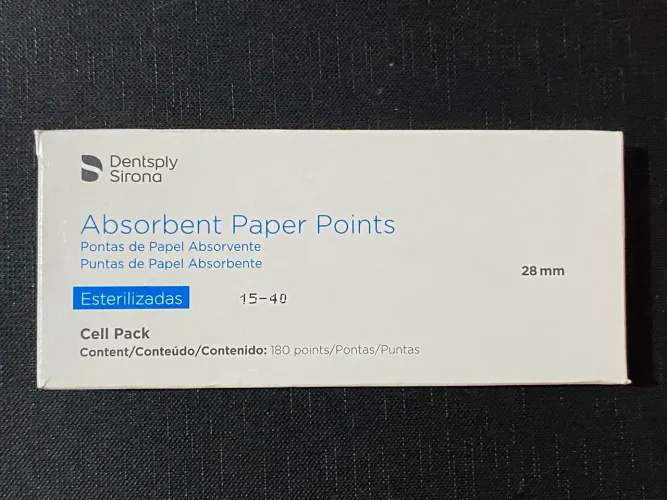 Ponta de papel absorvente 15-40 (Dentsply Sirona) 