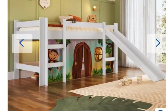 Cama com escorrega infantil