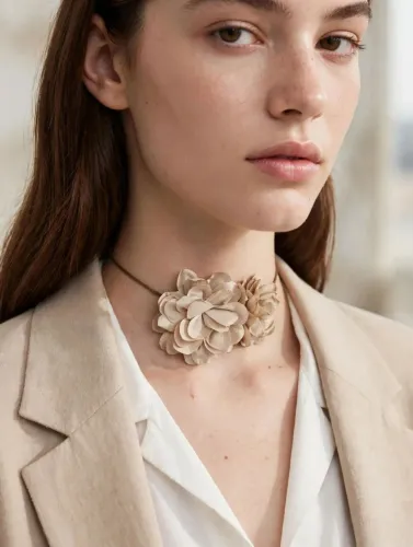 Choker bege Zara novo