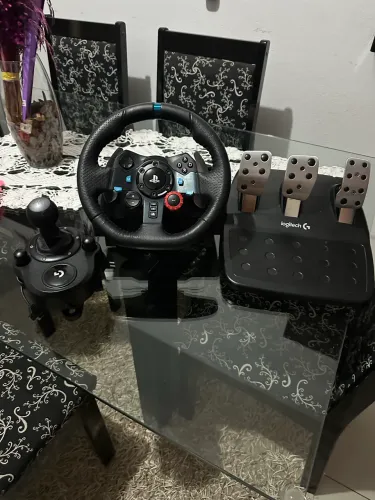 Volante Gamer Logitech G29 Driving Force para PlayStation e PC, e câmbio em H
