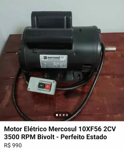 Motor elétrico Mercosul 10xF56 - 3500 rpm