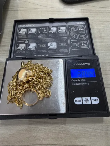 Vendo cordão e pulseira de ouro 