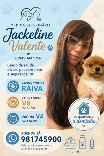Vacina a domicílio para cães e gatos.