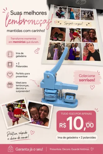 FOTO IMÃ EM LEMBRANÇAS INCRÍVEIS POR APENAS R$ 10,00!