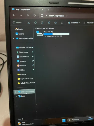 Notebook e impressora