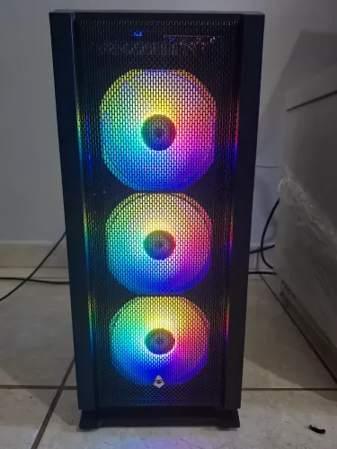 Processador gamer Ryzen 5 3600 com gabinete Mancer ATX MID com 16gb ram e 256gb SSD NVME