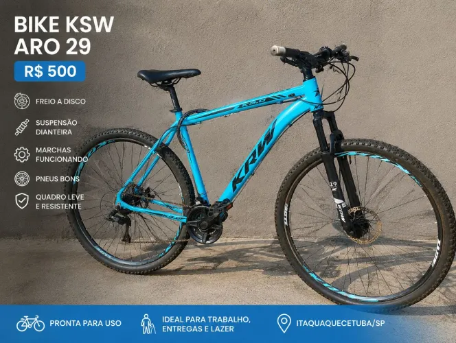 Bike KSW Aro 29 Freio a Disco