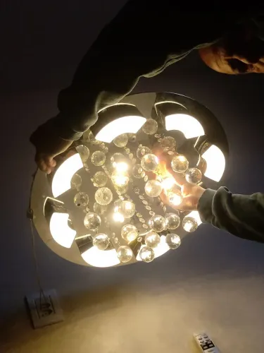 Ótimo lustre cristal original 890 instalado a negociar