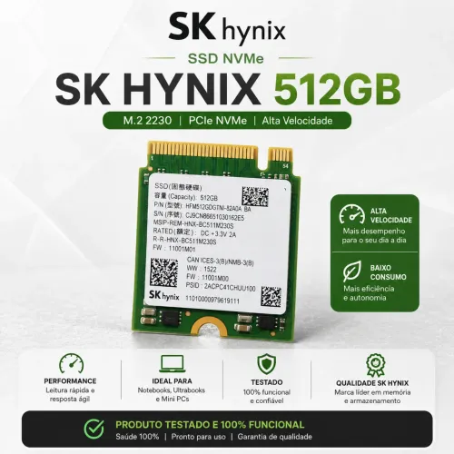 SSD NVMe 512GB M.2