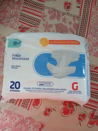 Fralda adulto geriatrica tamanho G com 20 unidades