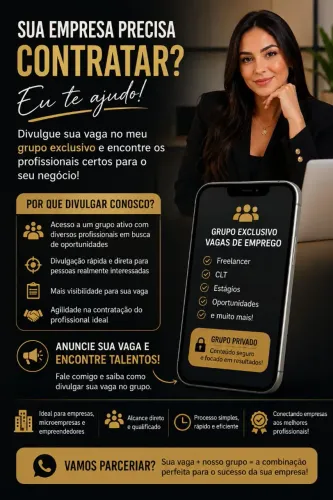 ? EMPRESAS E MICROEMPRESAS, ATENÇÃO!<br><br>Sua empresa está contratando? ?<br><br>