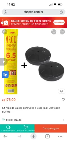Kit arco fe balões com cano e base fácil de montagem