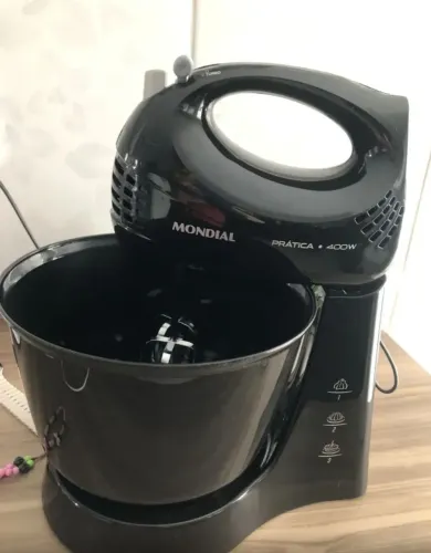 Batedeira Mondial Prática 400W com Tigela 3 Velocidades