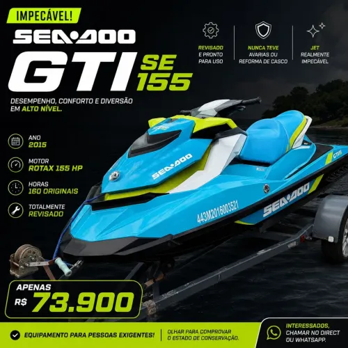 JET SKI SEA?400 SE 155 ? POTÊNCIA, CONFORTO E MUITA DIVERSÃO!