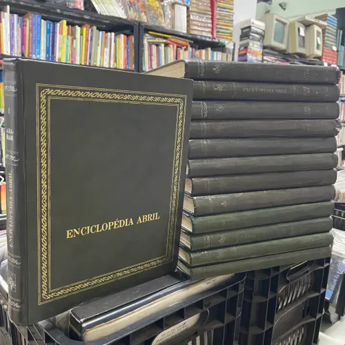 Enciclopédia abril 13 volumes completa raro livros de coleção