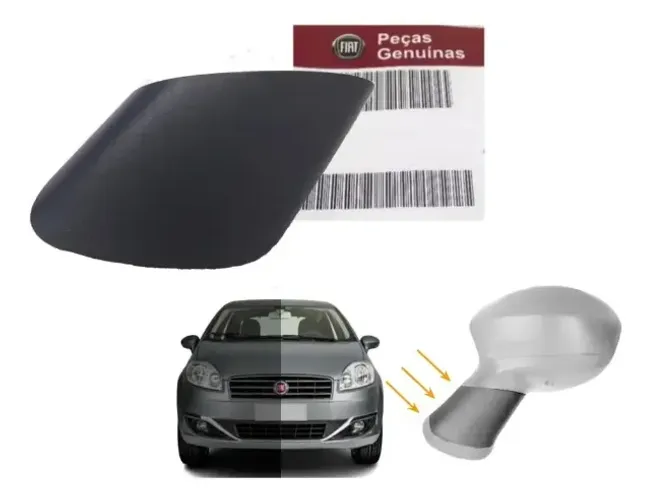 Capa  Acabamento Base Retrovisor 100182658 Esquerdo Punto Linea 