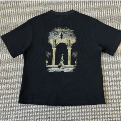 Camiseta Derschutze Waffle Bordada Arquitetura Streetwear Preta Tam XL