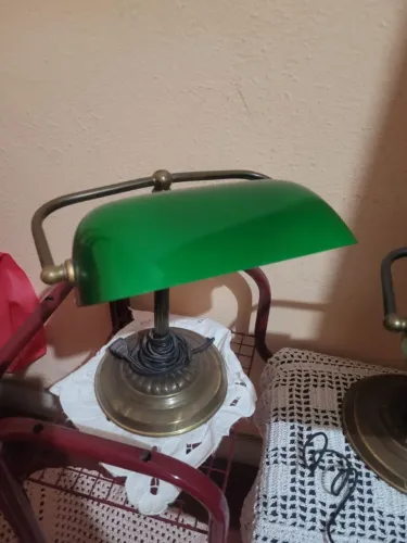 Abajur Banqueiro Inglesa Verde Clássico Retrô Vintage