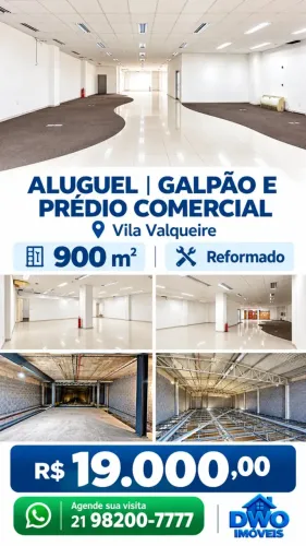 Aluguel Vila Valqueire prédio mais galpao total 900m2