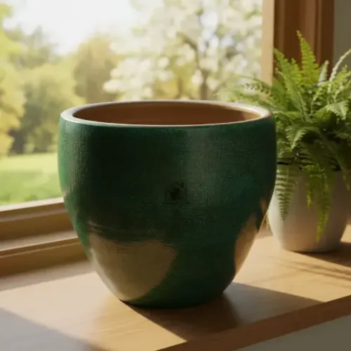 Vaso de Cerâmica Esmaltado 32x32 cm