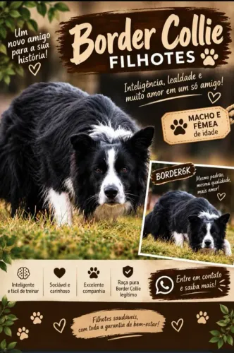 Border Collies Machos Fêmeas Especiais