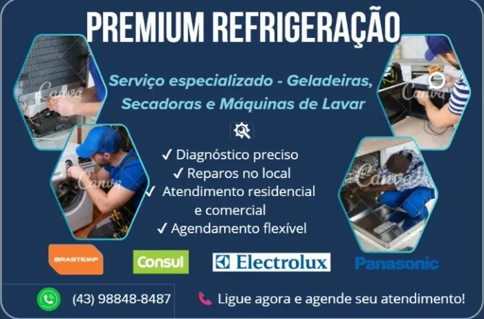manutenção geladeira e lavadoras