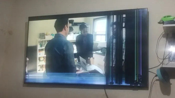 Tv smart 55 problema na tela