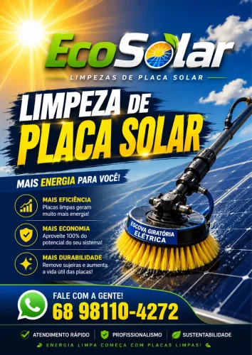Removemos sujeira sem danificar os módulos.
