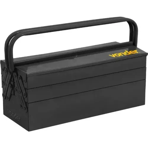 Caixa metálica sanfonada para ferramentas, com 5 gavetas, 50 cm x 19 cm x 20 cm, VONDER