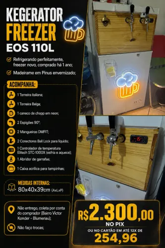 Freezer Kegerator EOS 110L