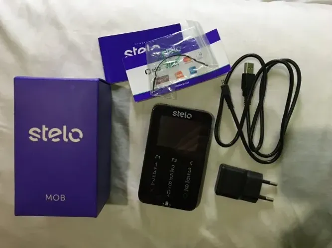 Maquininha De Cartão Stelo Mob Sem Fio Nova 6 Horas Bateria