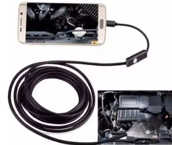 Câmera Endoscópio Flexível Usb P/ Celular Android 2 Metros Arduino Automação COD-AP76