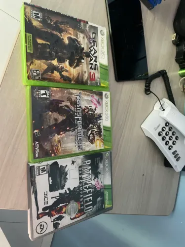 Gears of war 3 battlefield bad company 2 e transformers dark of moon ca Xbox 360 ?(usados)