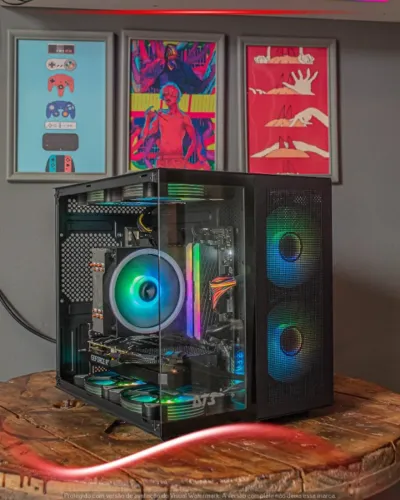 Setup R5 5600X, RTX 3060 12GB, 16GB, NVMe 1TB, Fonte 600W, Gabinete DT3, Win 10