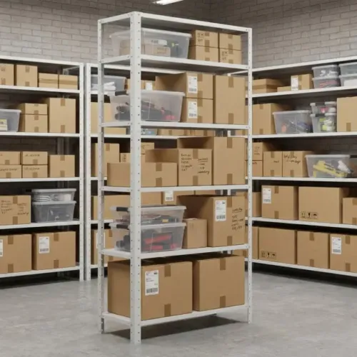 Estante Aco 6 Bandejas 40cm Cinza Alta Capacidade Organizacao Industrial Pro MaxTop 17010