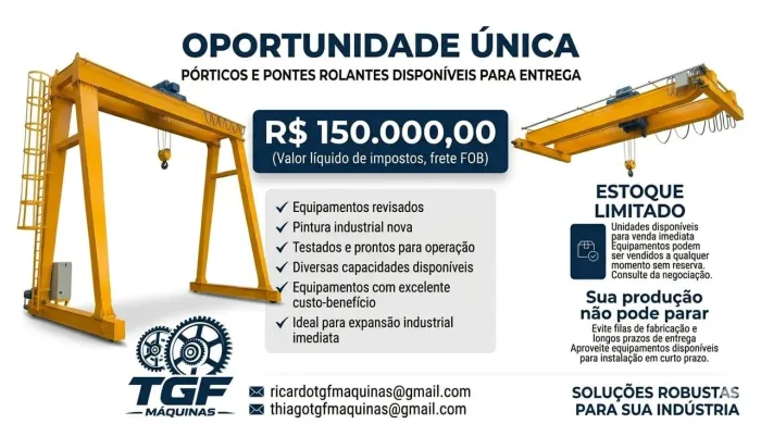 Pontes rolantes / pórticos