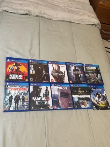 PS4 SLIM 500 GB + 11 JOGOS ORIGINAIS + CONTROLE ORIGINAL