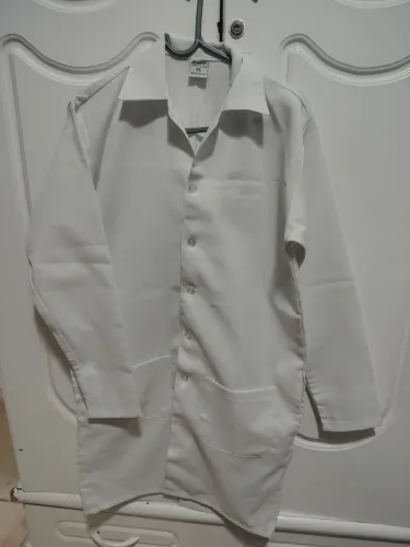 Jaleco branco manga longa