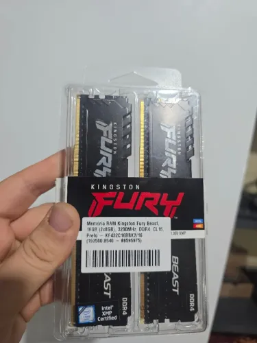 Memória ram 16GB ddr4 3200MHZ kingston fury