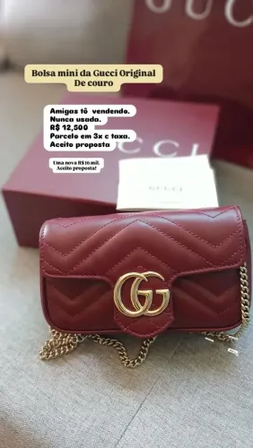BOLSA DE LUXO MINI GUCCI ORIGINAL