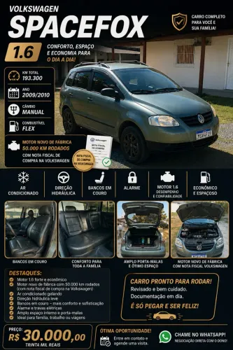 Volkswagen Spacefox 1.6/ 1.6 Trend Total Flex 8V 5P 2010