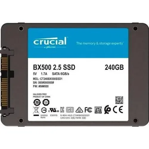 SSD CRUCIAL BX500 SATA 240GB NIVEL DE USO GOOD