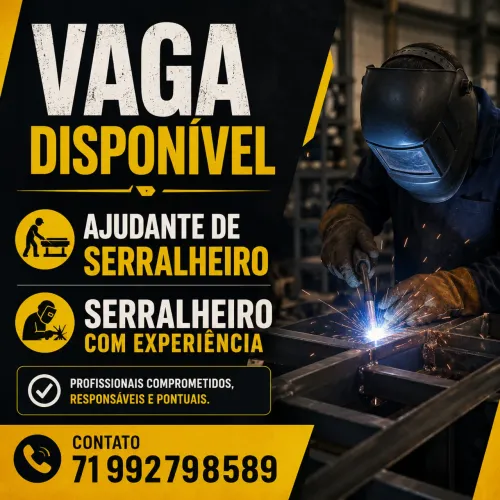 Serralheiro e ajudante profissional 