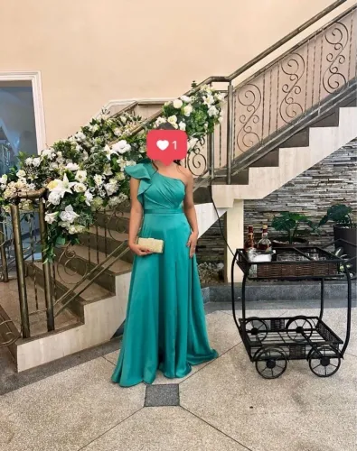 vestido de festa verde